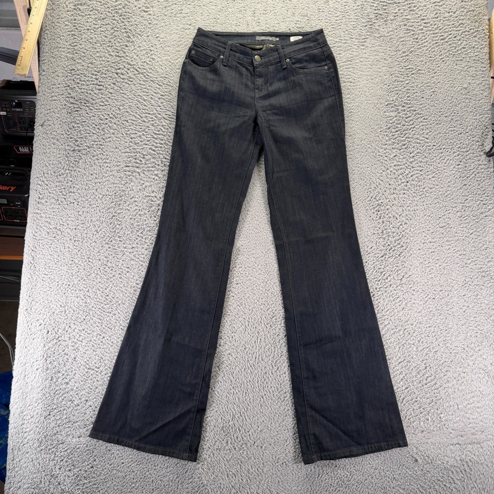 Level 99 Newport Jeans Womens 25x36 Blue Cotton Denim Wide Leg Workwear Stretch